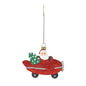 Santa on Plane Hanging Decoration (9cm)