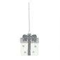 White and Silver Gift Hanging Decoration (7.5cm)