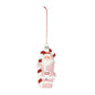 Santa with Candycane Hanging Decoration (13cm)