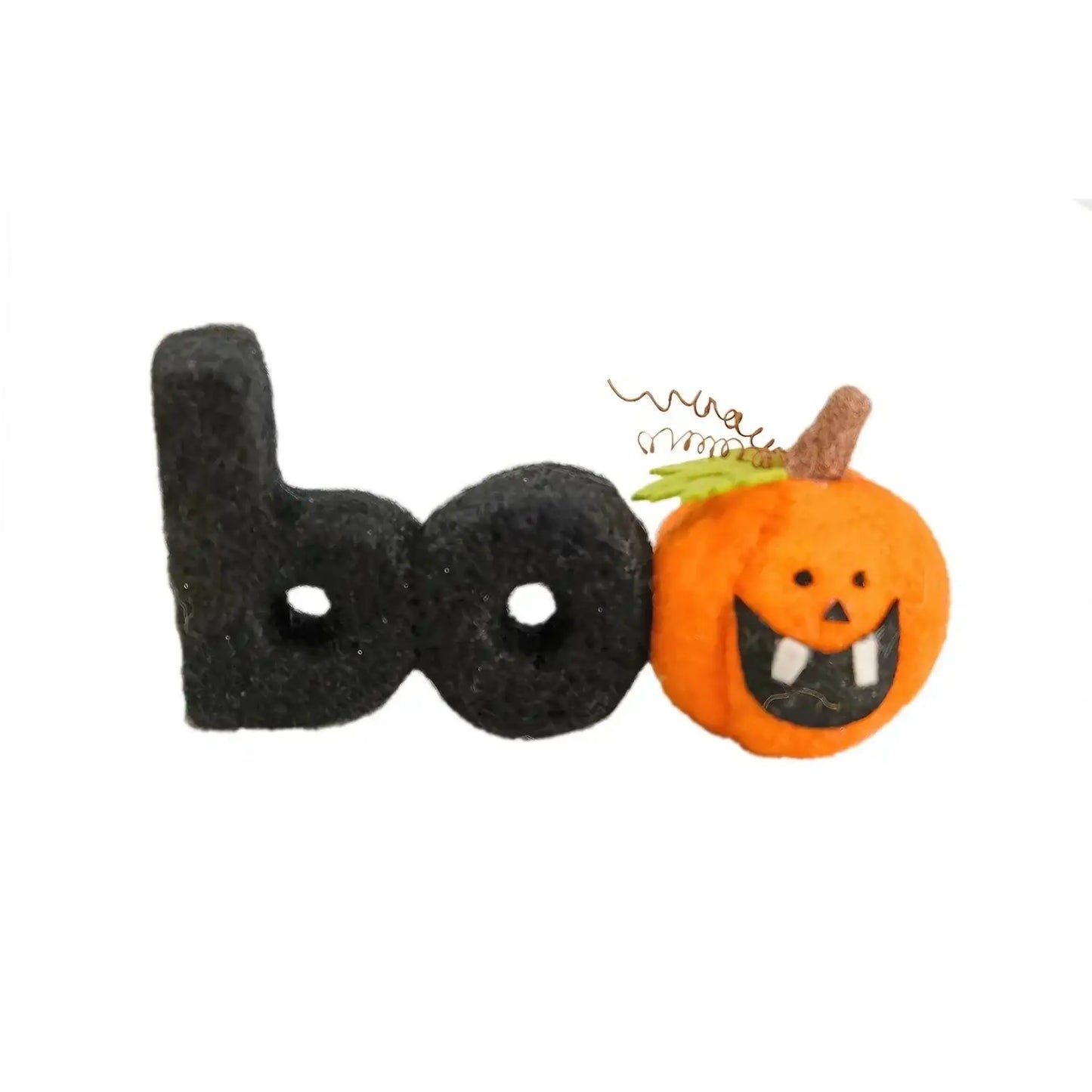 Felt   InchBoo  Inch with Pumpkin Hanging Ornament (7cm)