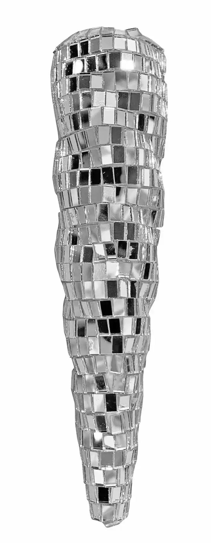 Silver mosaic mirrored decorative cone ornament for home décor