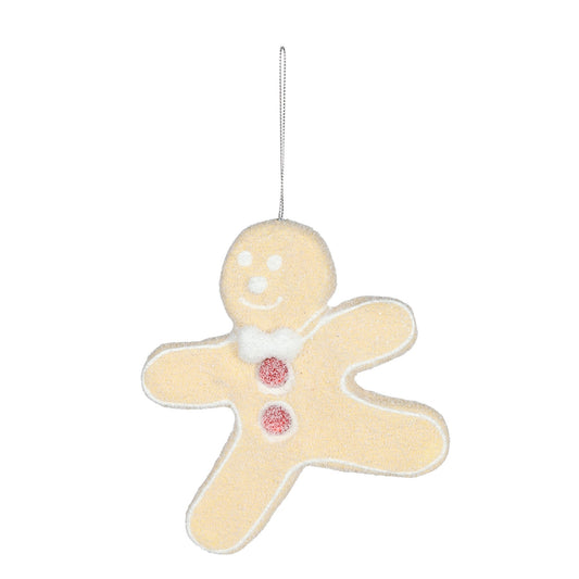 Yellow Gingerbread Man Hanging Decoration