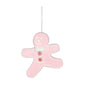 Pink Gingerbread Man Hanging Decoration