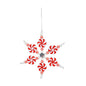 Red and White Snowflake Hanging Decoration