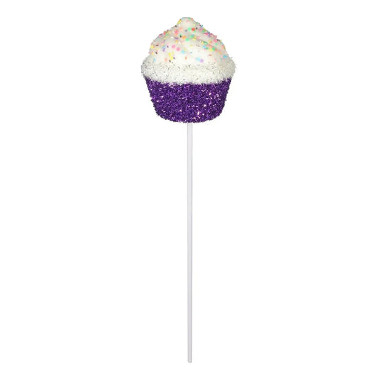 Purple Frosted Cupcake Pick (60cm)