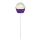 Purple Frosted Cupcake Pick (60cm)
