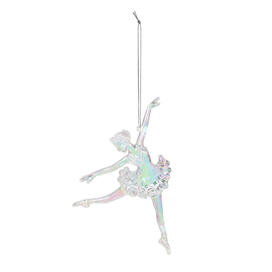 Iridescent Dancing Ballerina Decoration (12cm)