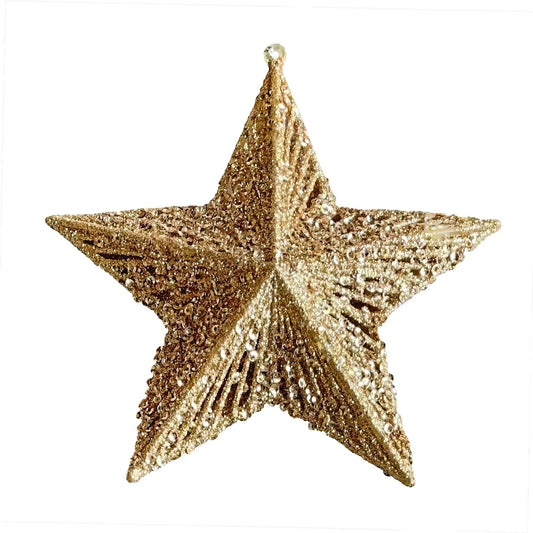 Gold Glitter Star Hanging Decoration (15cm)