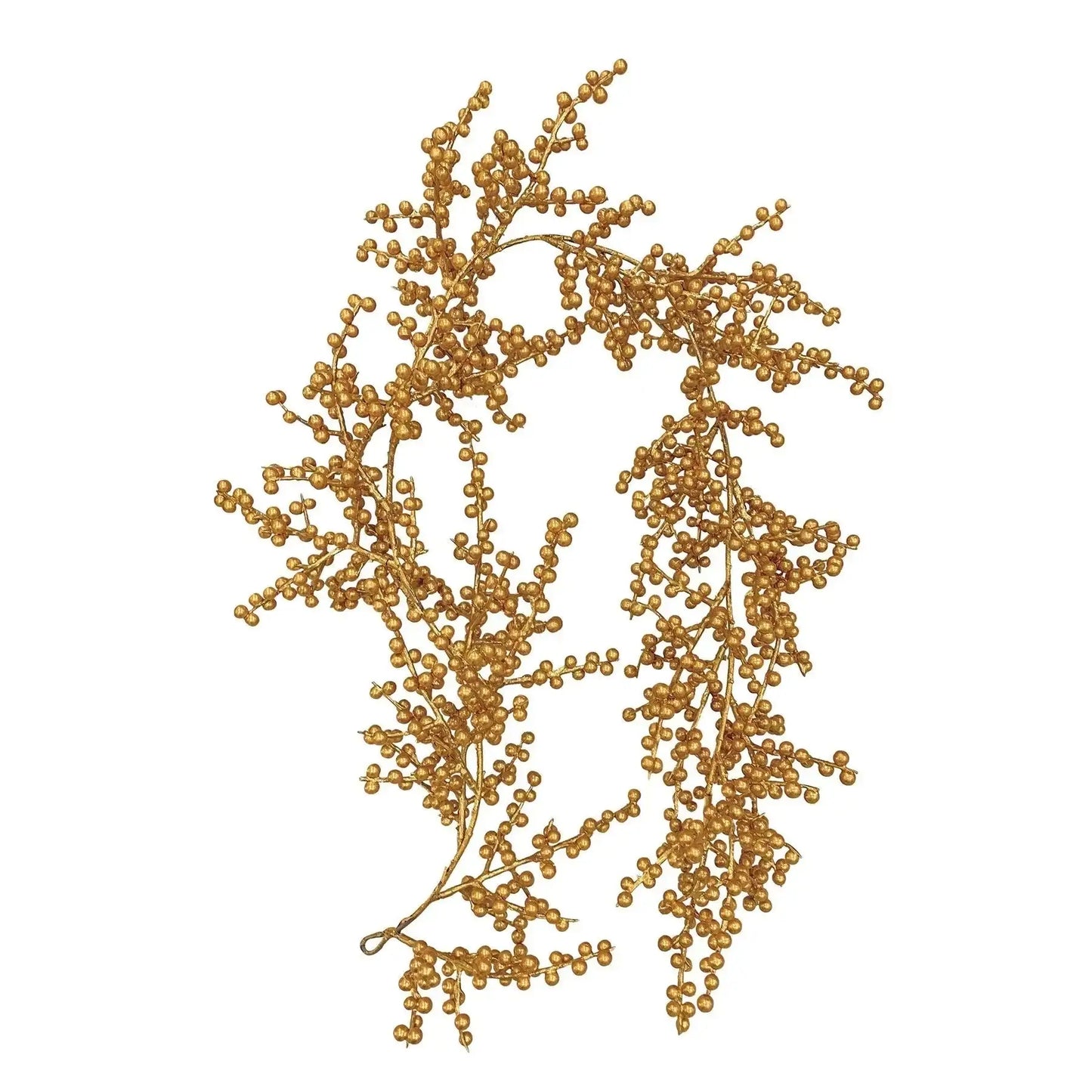 Gold berry garland for festive home décor, seasonal decoration, or holiday celebration