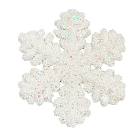 Glitter Irridescent Snowflake Hanging Decoration (15cm)
