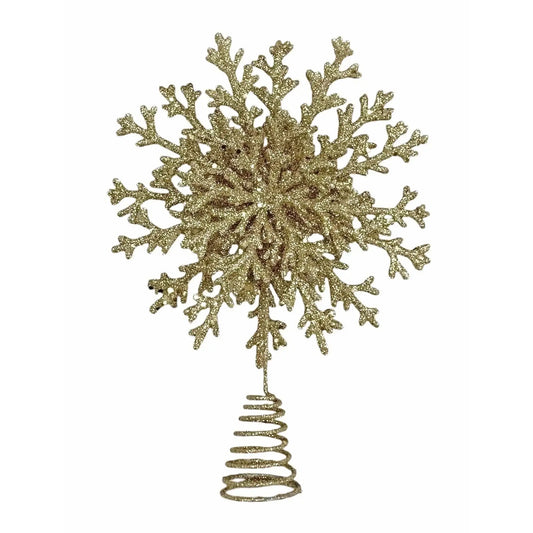 Champagne Snowflake Tree Topper (33cm)