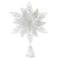 Glitter Snowflake Tree Topper - White (32cm)