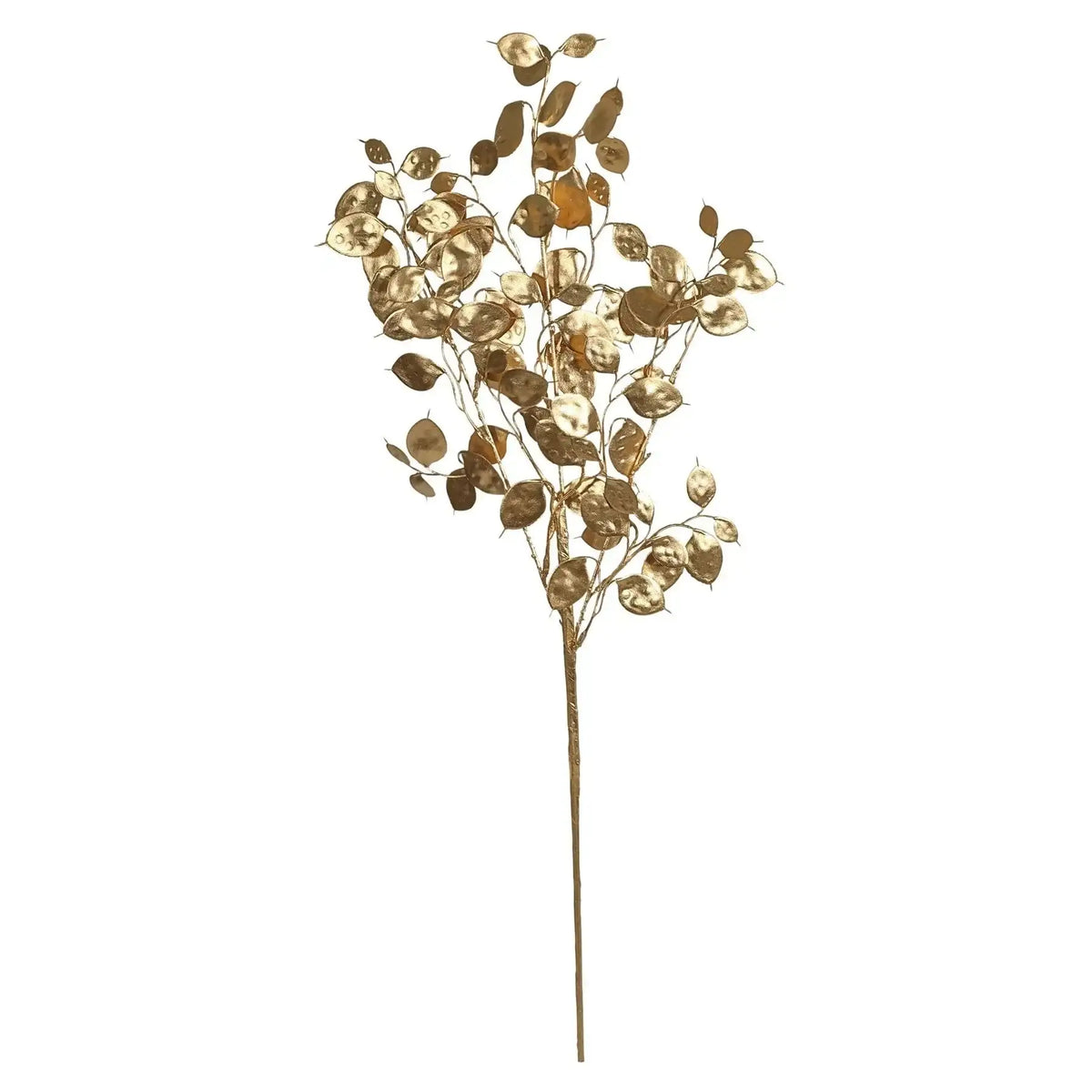 Gold metallic leaf branch stem for home décor and seasonal decoration