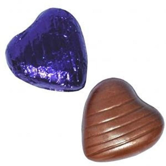 Purple Foil Milk Chocolate Hearts (20pk)