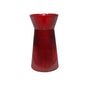 Red Tall Ribbed Sweetheart Glass Vase (26cm)