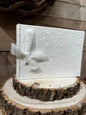 Plain Textured Guest Book (with bow and presentation box)