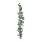 Silver Poinsettia and Bauble Garland (180cm)