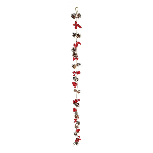 Cone and Red Berry Garland (180cm)