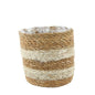 Natural Seagrass and Braided Jute Basket (14cm x 14cm)