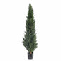 Tall artificial potted cypress tree for home decor and seasonal decoration