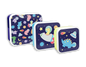Pack of 3 Boys Printed Food Boxes (Space &amp; Construction Assorted)
