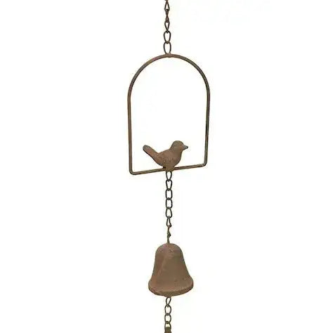 Bronze Hanging Bell with Bird (56cm)