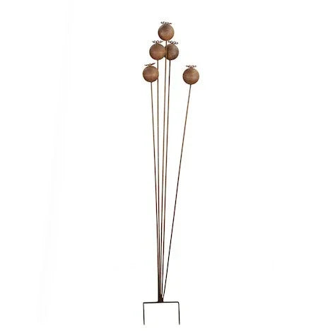 Poppy Head Stake (120cm)