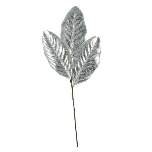 Metallic Leaves - Silver (50cm)