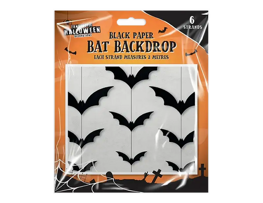 Black Paper Bat Backdrop (2m)