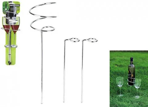 Summit Wine Bottle &amp; 2 Wine Glass Holders