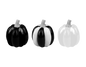 Assorted Halloween Monochrome Pumpkin Decoration (9cm)