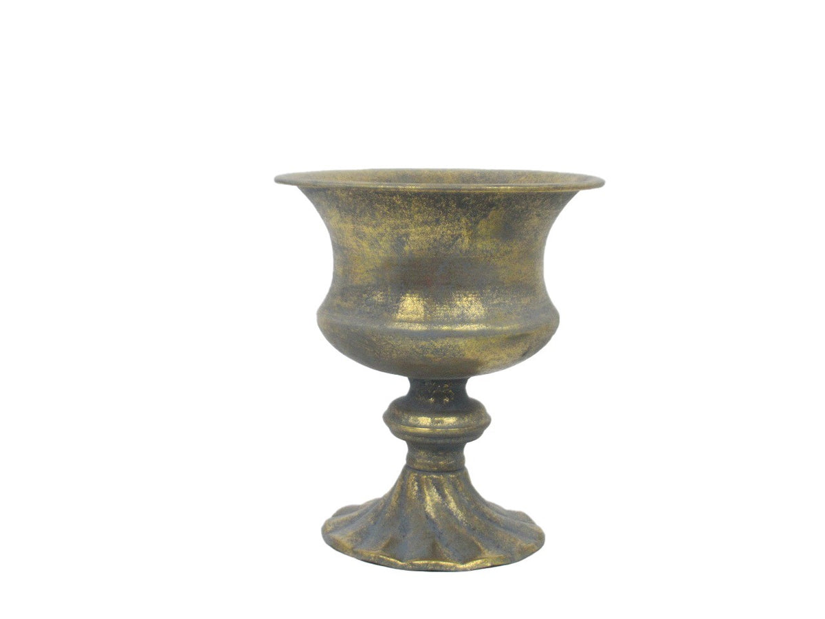 Discover the Antique Gold Creation Metal Bowl on Stem (22.5cm) at Bristow Direct
