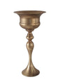 Antique Gold Creation Metal Bowl on Tall Stem (58.5cm)