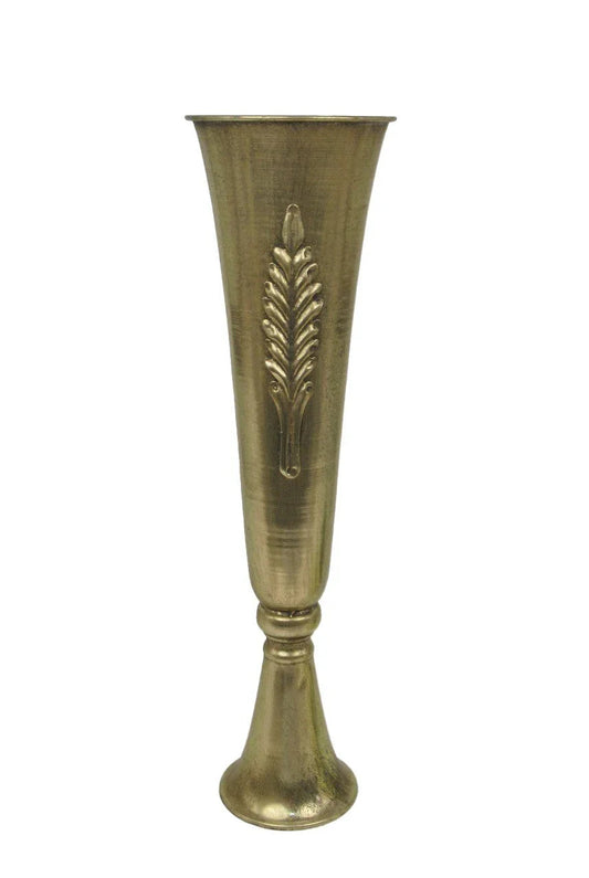 Antique Gold Creation Metal Table Centre Vase (54cm)