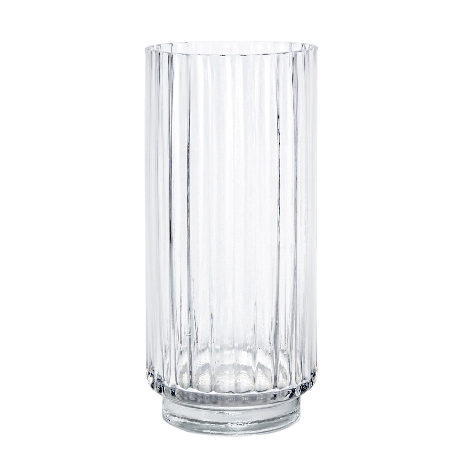 Clear Rochelle Fluted Cylinder Glass Vase (27cm)