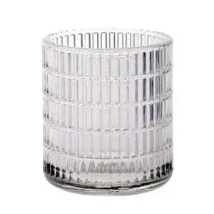 Clear NancyÂ Textured Glass Tealight Holder (9cm)Â 