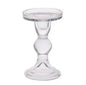 Clear Zara Pillar Glass Candle HolderÂ (12cm)
