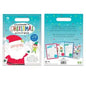 Countdown to Christmas activity book with Santa cover, festive puzzles, and stickers for kids.
