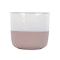 Hortus Pink &amp; White Bordeaux Stoneware Pot (22.5cm H x 24.5cm Dia)