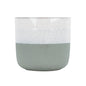Hortus Green &amp; White Bordeaux Stoneware Pot (22.5cm H x 24.5cm Dia)