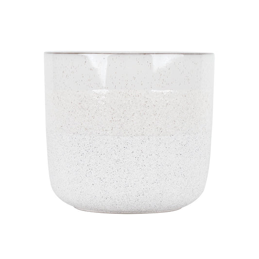 Hortus White Bordeaux Stoneware Pot (22.5cm H x 24.5cm Dia)