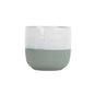 Hortus Green &amp; White Bordeaux Stoneware Pot (20cm H x 22cm Dia)