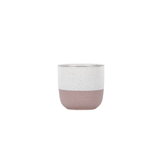 Hortus Pink &amp; White Bordeaux Stoneware Pot (12cm H x 13cm Dia)