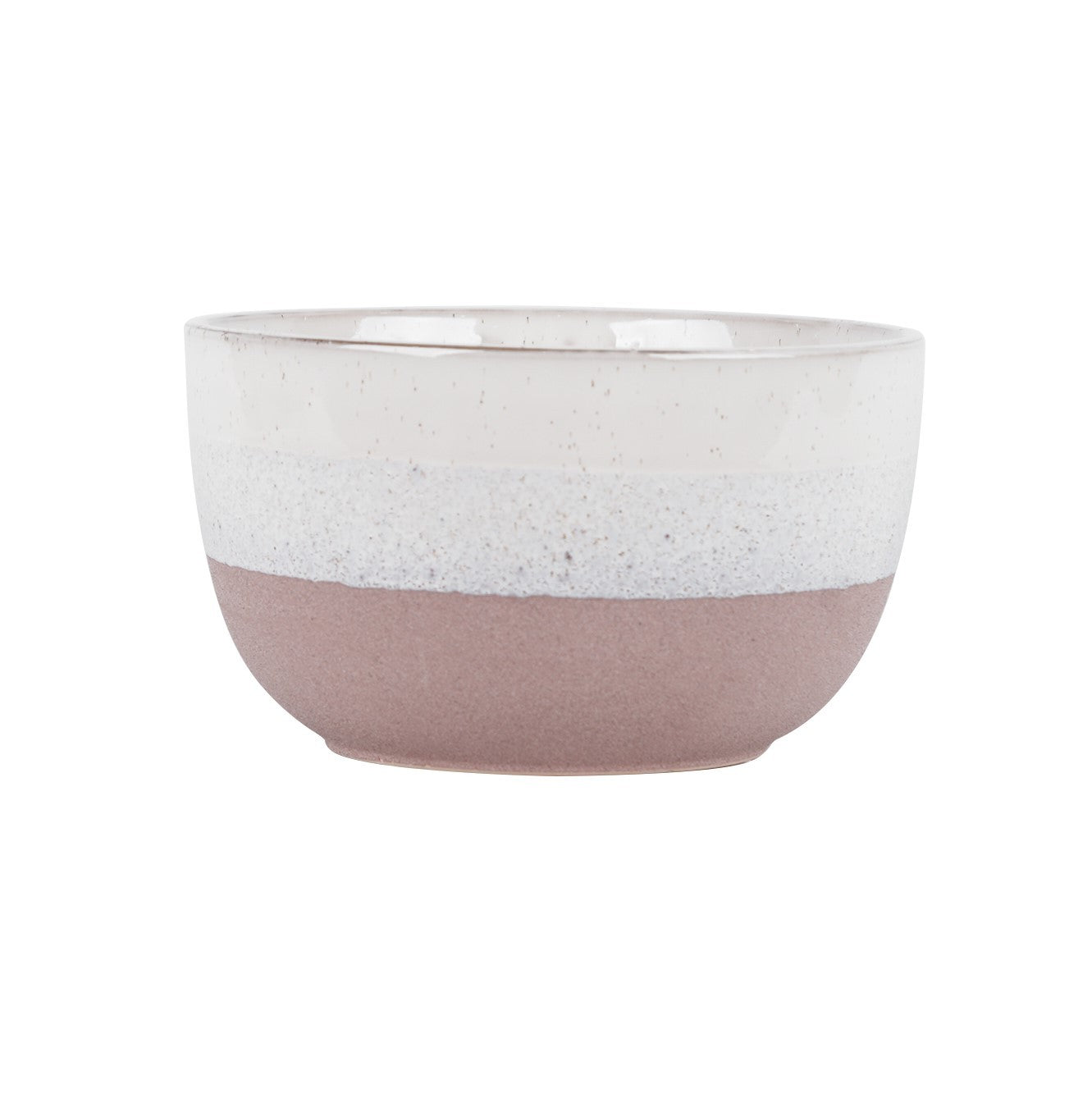 Hortus Pink &amp; White Bordeaux Stoneware Pot (14.5cm H x 25cm Dia)