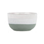 Hortus Green &amp; White Bordeaux Stoneware Pot (14.5cm H x 25cm Dia)
