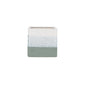 Hortus Green &amp; White Bordeaux Stoneware Cube (12.5cm H x 12.5cm W)