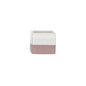 Hortus Pink &amp; White Bordeaux Stoneware Cube (9.5cm H x 10.5cm W)