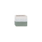 Hortus Green &amp; White Bordeaux Stoneware Cube (9.5cm H x 10.5cm W)