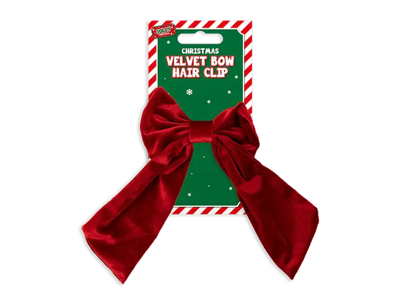 Velvet Hair Bow Clip