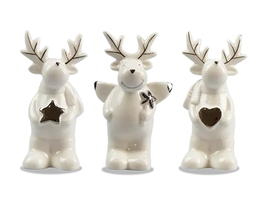Ceramic Reindeer Ornament (Assorted)